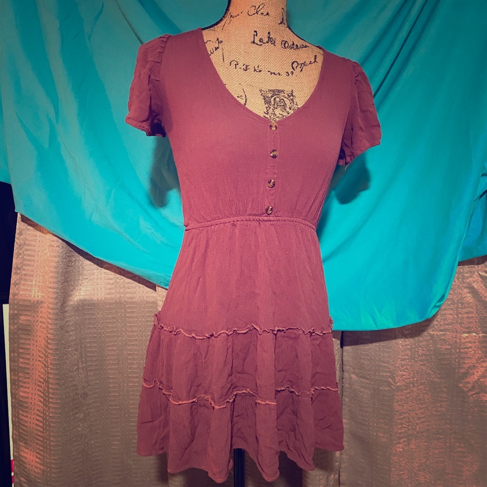 Country style Rue 21 Cranberry Dress